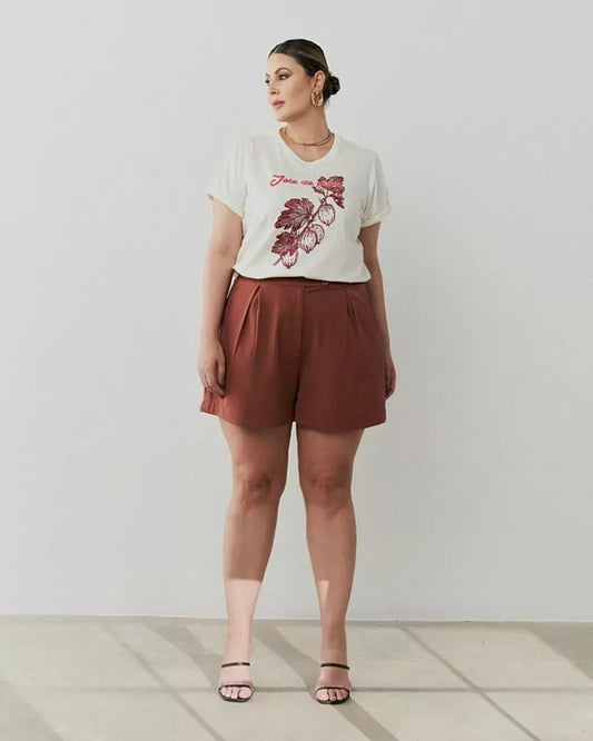 Shorts Alfaiataria Pregas
